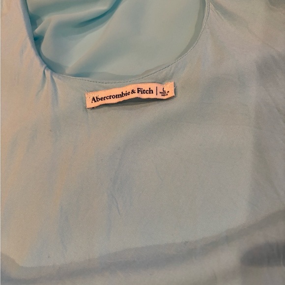 Abercrombie & Fitch Cocktail Dress Cowl Neck Sky Blue Sleeveless Size L - Picture 9 of 11